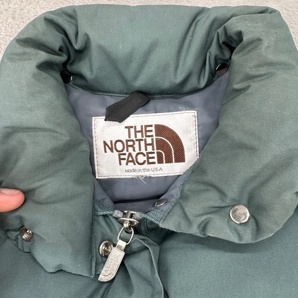 Vintage 70s The North Face Goose Down Puffer Jacket Womens M Blue Gorpcore USA - Picture 4 of 8